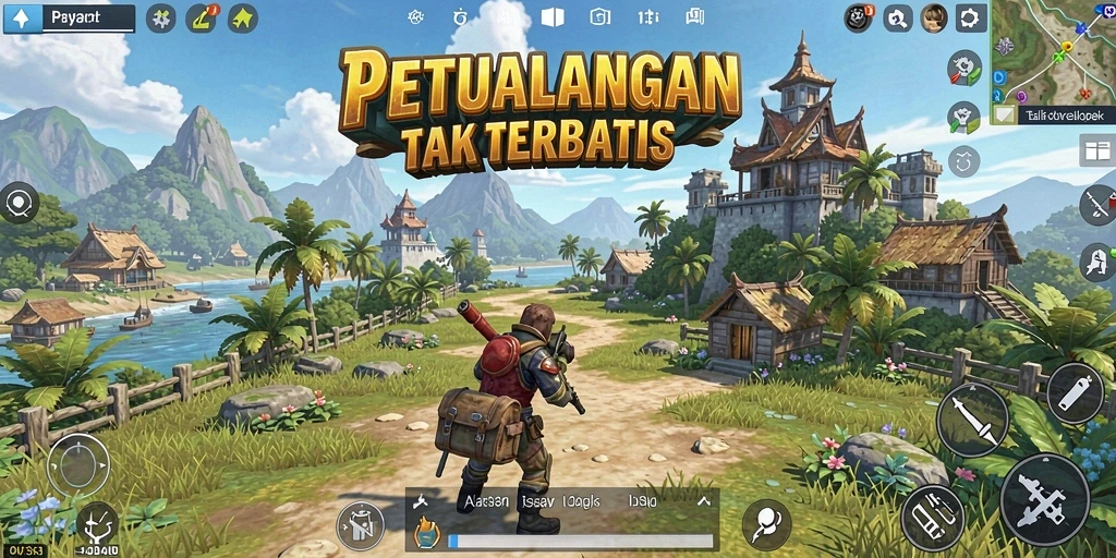Screenshot gameplay dari 9939 menunjukkan penjelajahan dunia yang memukau.