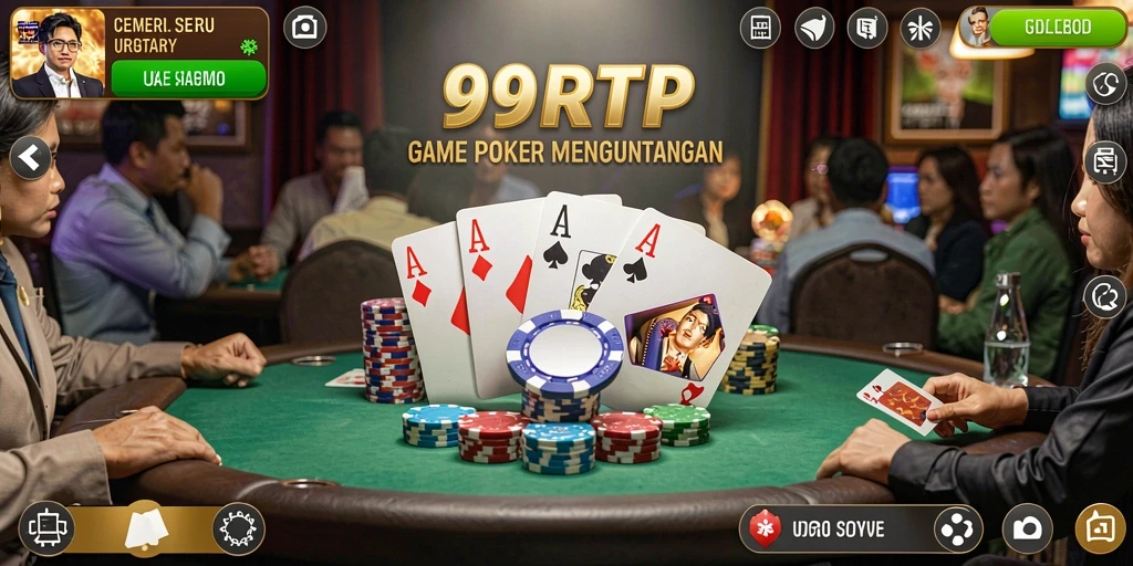 Screenshot menampilkan momen seru dalam permainan Poker di 99RTP.