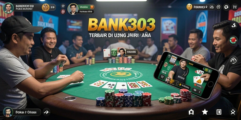 Screenshot utama BANK303 menampilkan gameplay Poker yang seru.