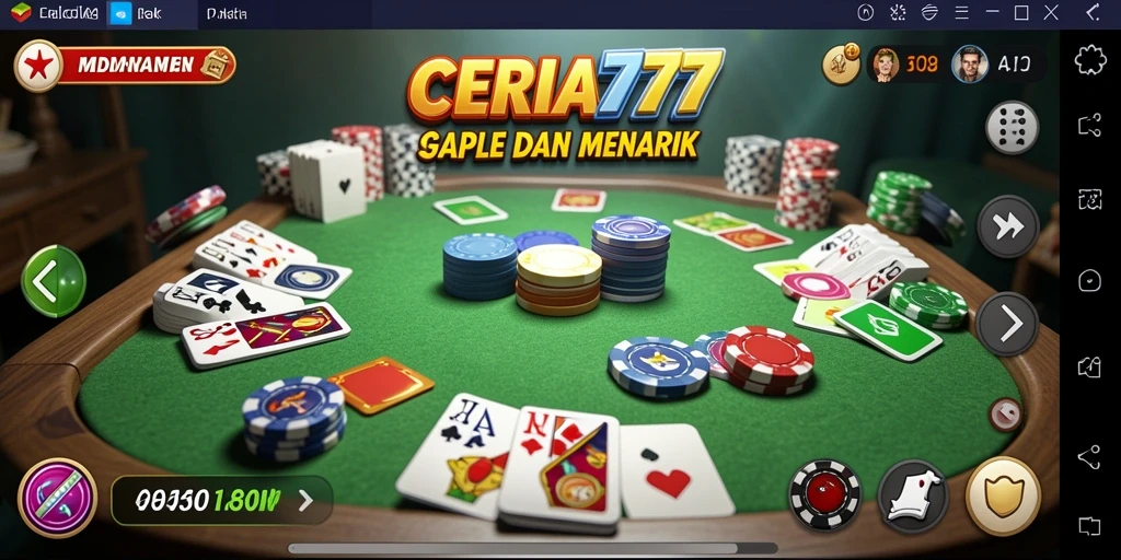 Tampilan gameplay seru dari CERIA777 dalam permainan Gaple.