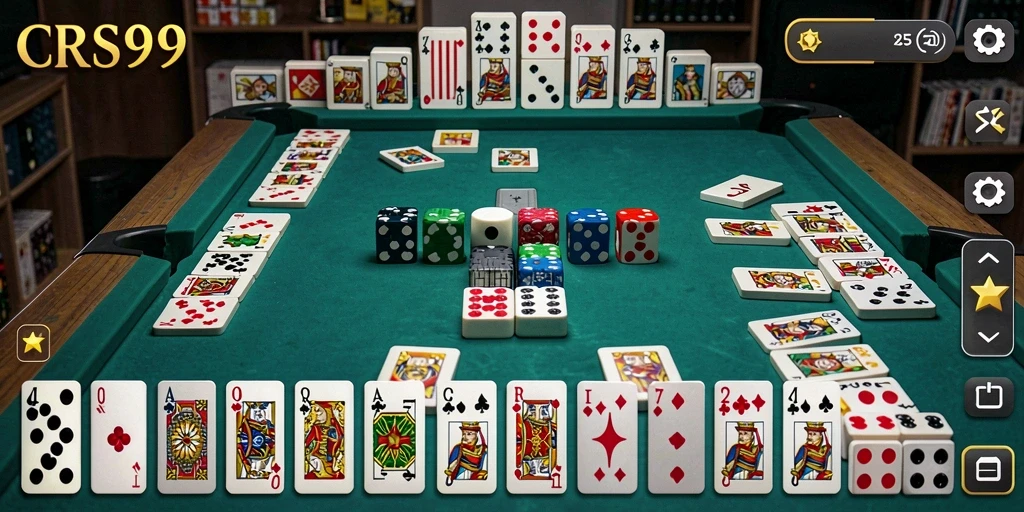 Screenshot gameplay Domino dari CRS99 yang menarik dan seru.
