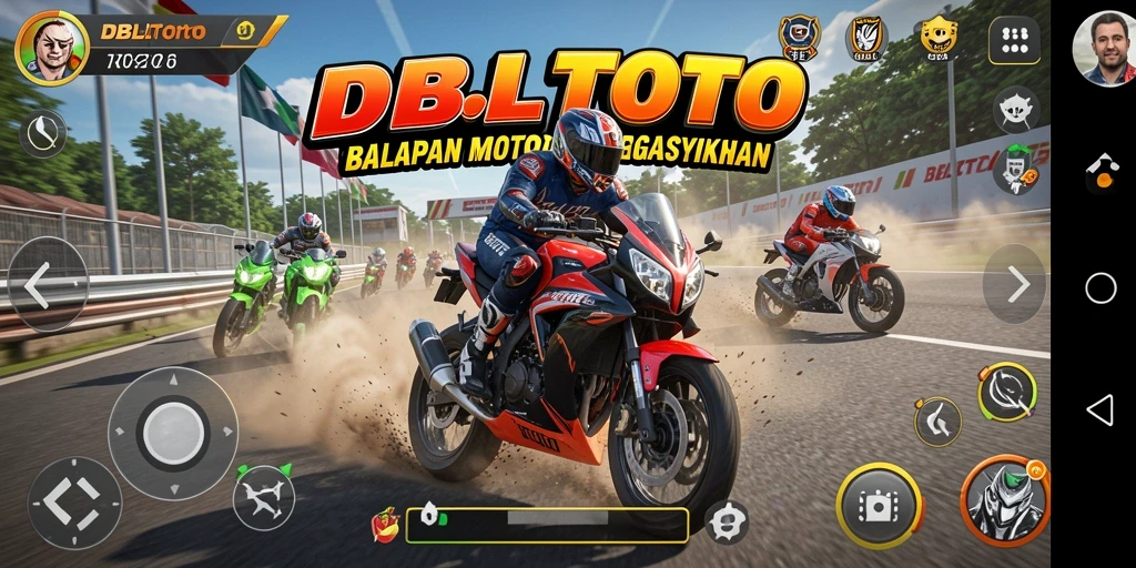 Tampilan menarik dari gameplay balapan motor DBLTOTO.