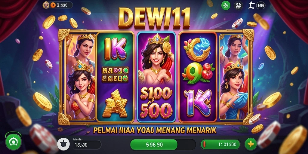 Tampilan game Slot DEWI11 yang mengasyikkan dengan fitur interaktif.