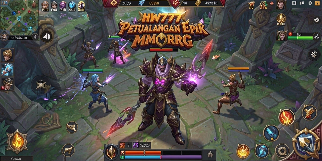 Gameplay menarik dan seru dalam HW777 MMORPG.