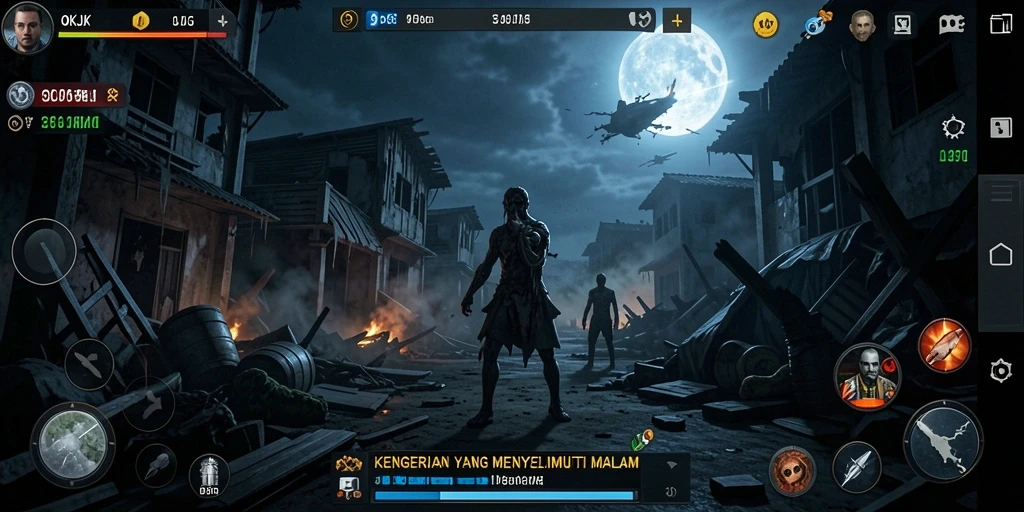 Gameplay menakutkan dengan suasana kegelapan menyelimuti.