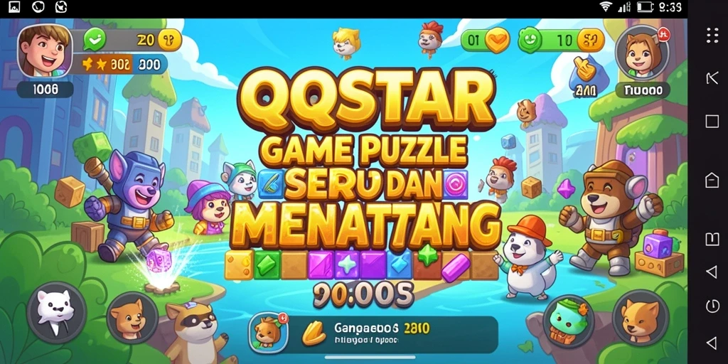 Tampilan utama gameplay QQSTAR yang menarik dan menantang.