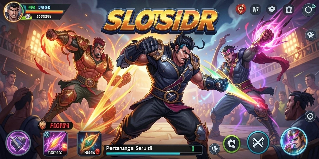Gameplay seru dengan pertarungan karakter yang menarik.