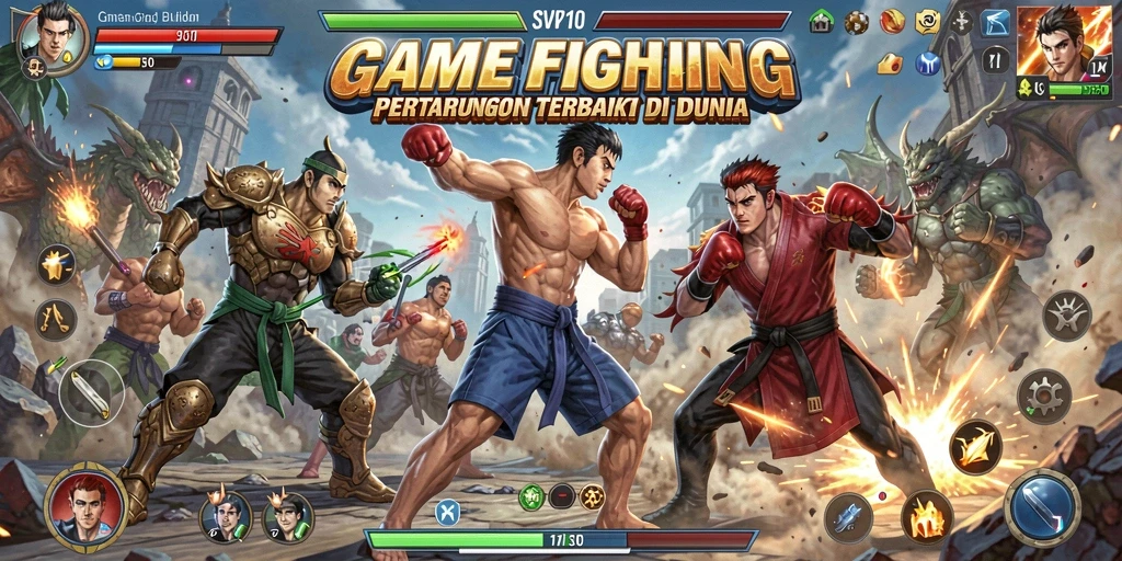 Screenshot dari gameplay SVIP10 menampilkan aksi pertarungan yang mendebarkan.